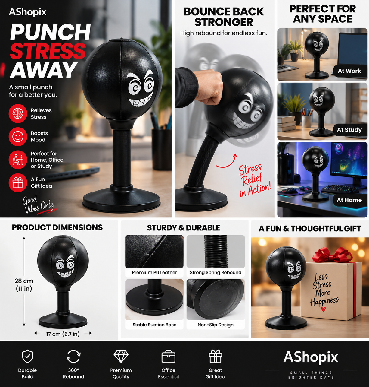Desktop Punch Ball ā Beat the Stress
