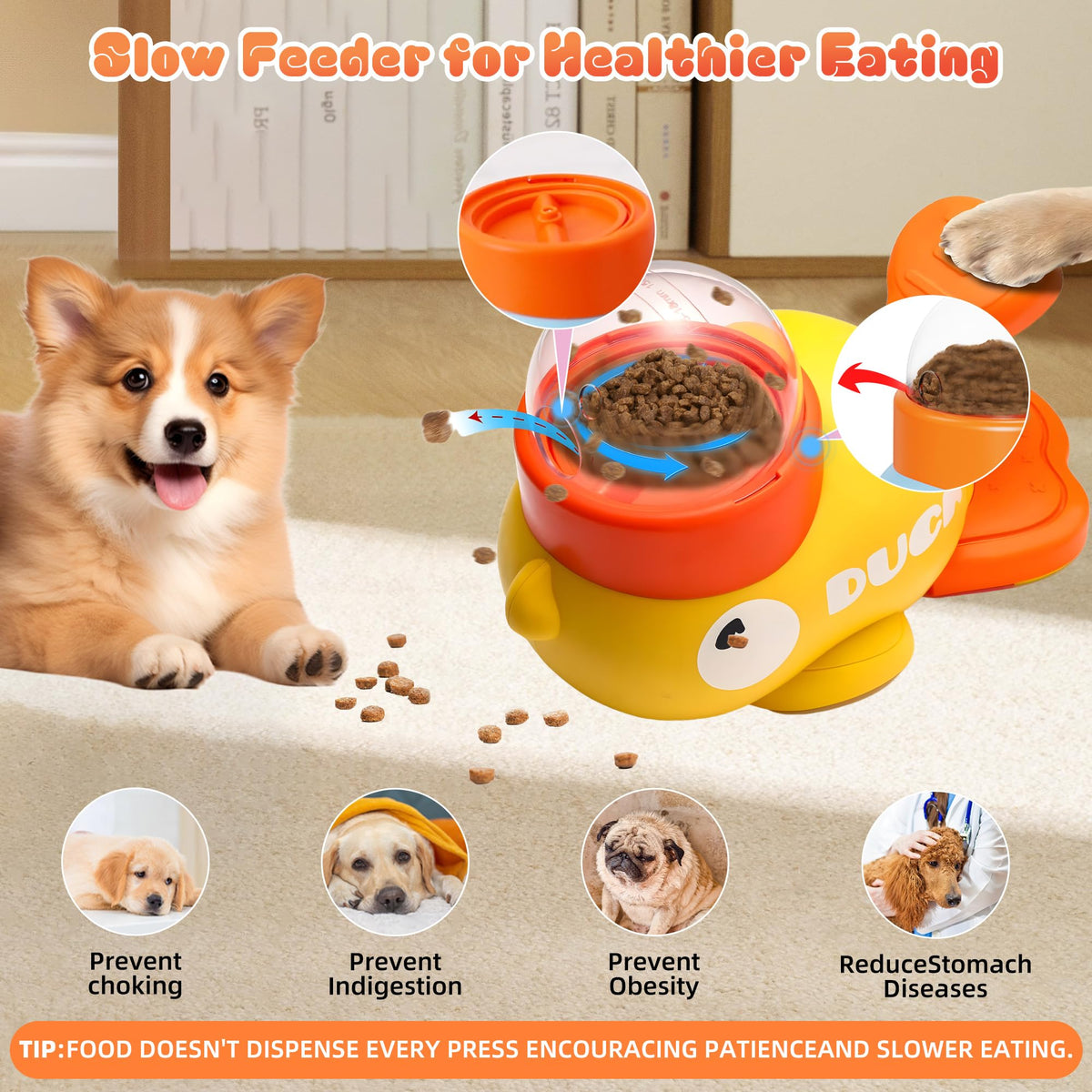 Duck-Shaped Dog Treat Dispenser product image