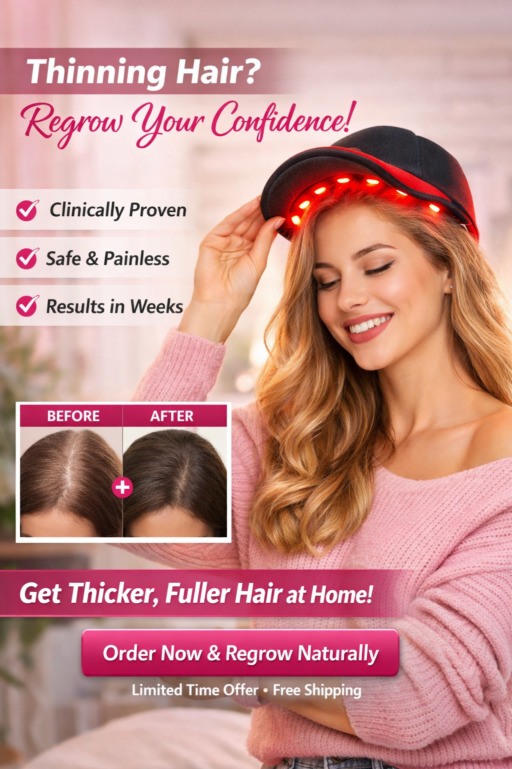 Hair Growth Red Light Cap