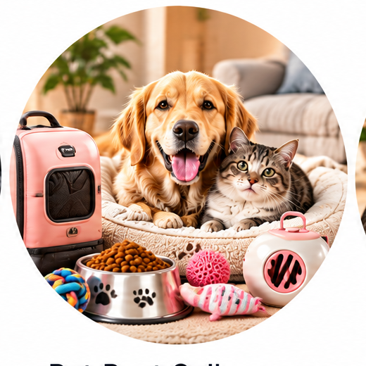 Pet Best Sellers: comfortable dog and cat resting with popular pet essentials