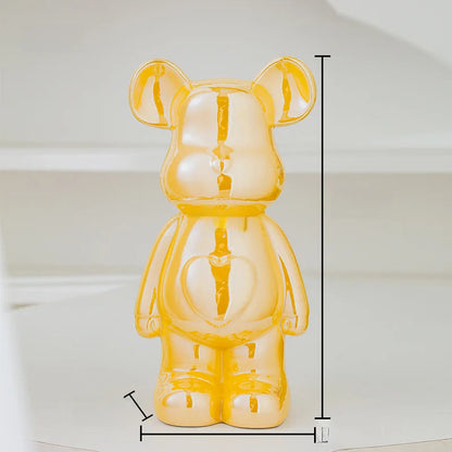 Aesthetic Bear Brick Ceramic Statue