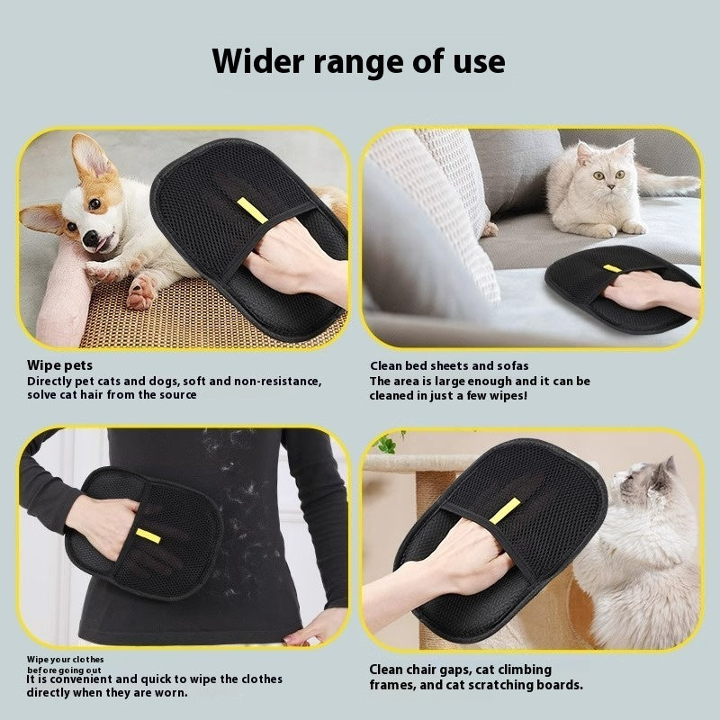 Pet Hair Remover Mitt Pet Hair Remover Gloves Deshedding Brush Glove For Dog Cat Rabbit With Long Short Curly Hair