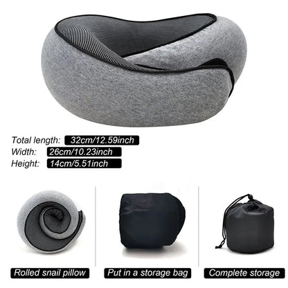 Memory Foam Neck Pillow Travel Snail Design