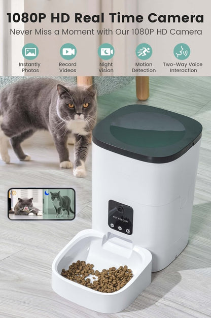 6L Automatic Pet Feeder with Camera&Wifi