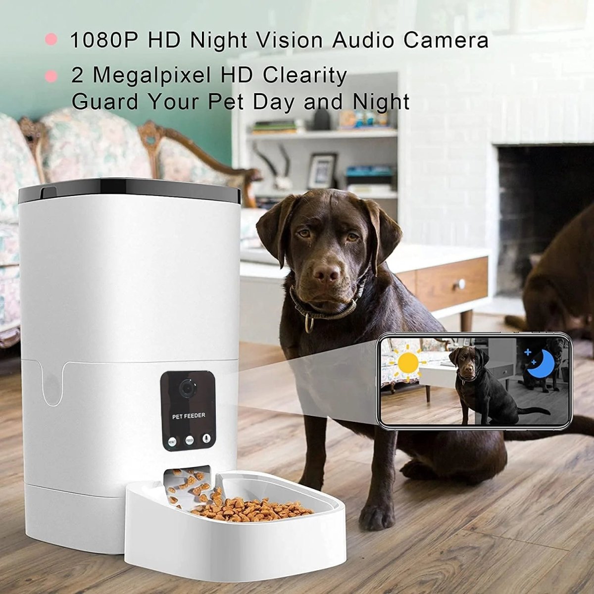 6L Automatic Pet Feeder with Camera&Wifi