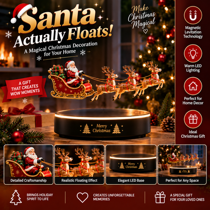 Magnetic Floating Santa Sleigh – Christmas Decoration