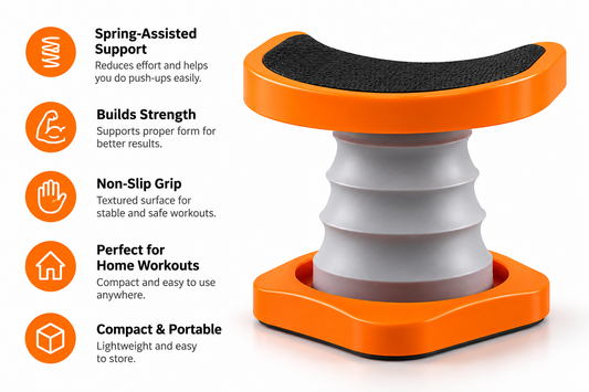 Push-Up Assist Trainer – Spring-Loaded Support