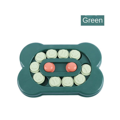 Interactive Slow Feeder Dog Bowl - Puzzle Toy for Pets