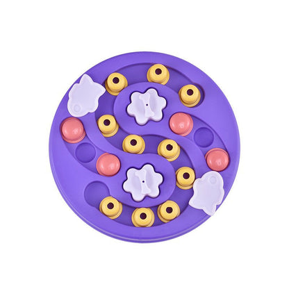Interactive Slow Feeder Dog Bowl - Puzzle Toy for Pets