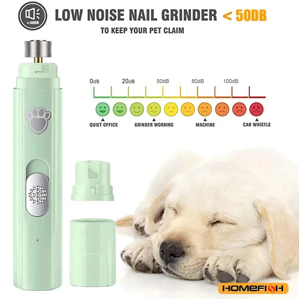 Electric Dog Nail Grinder – Rechargeable, Painless Trimmer