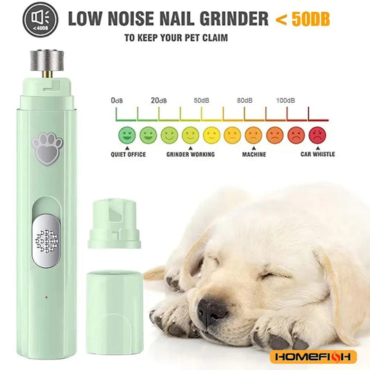 Electric Dog Nail Grinder – Rechargeable, Painless Trimmer