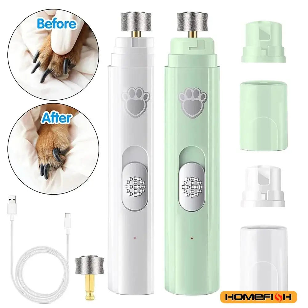 Electric Dog Nail Grinder – Rechargeable, Painless Trimmer