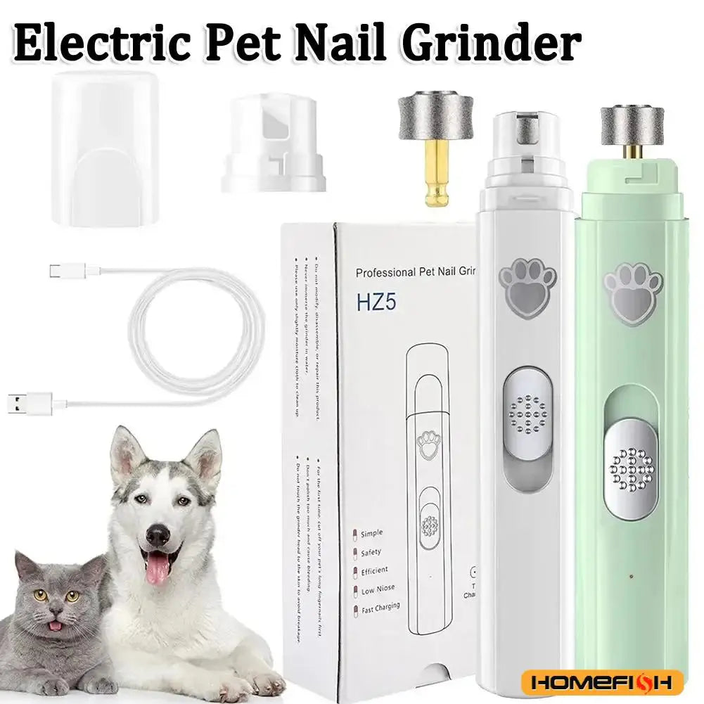 Electric Dog Nail Grinder – Rechargeable, Painless Trimmer