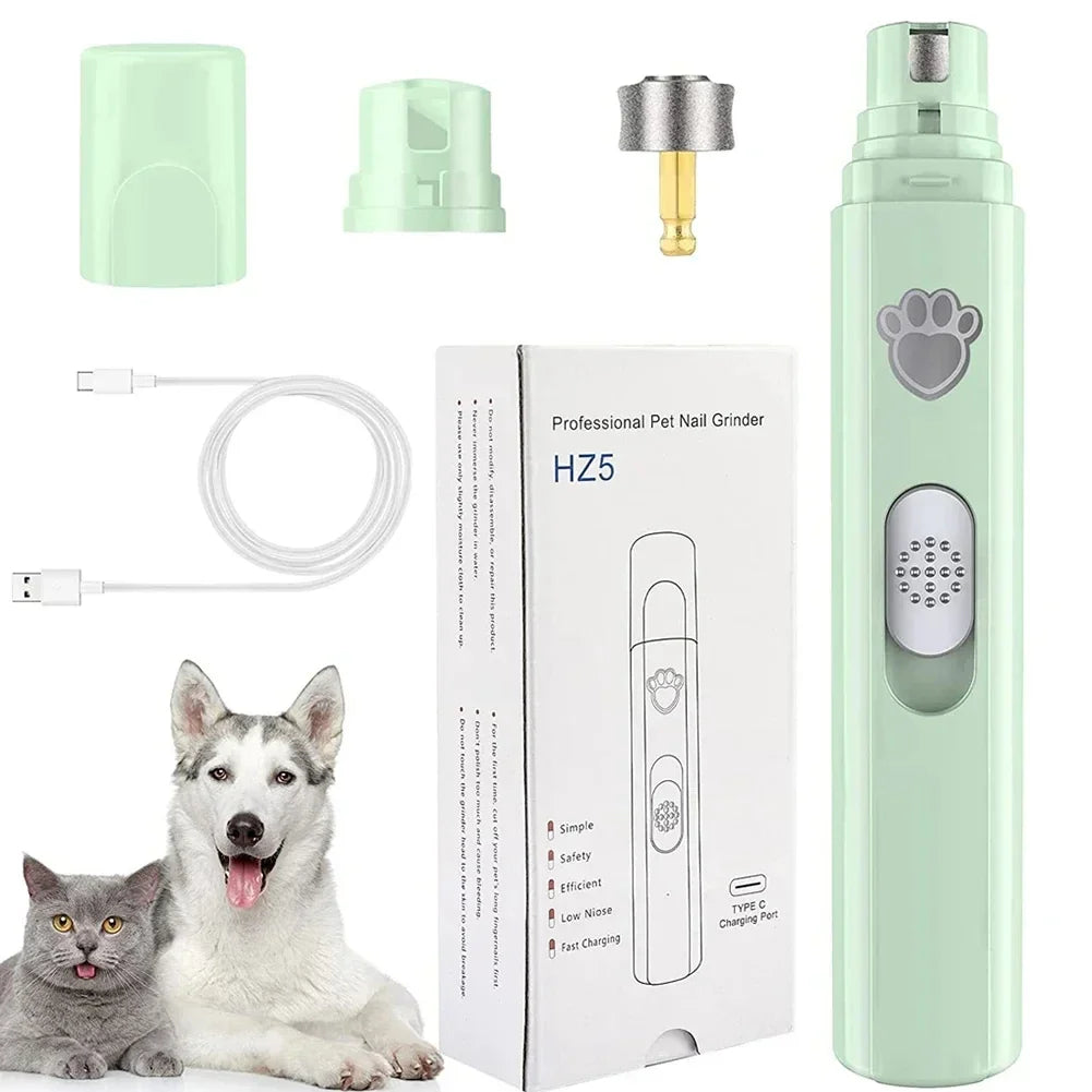 Electric Dog Nail Grinder – Rechargeable, Painless Trimmer