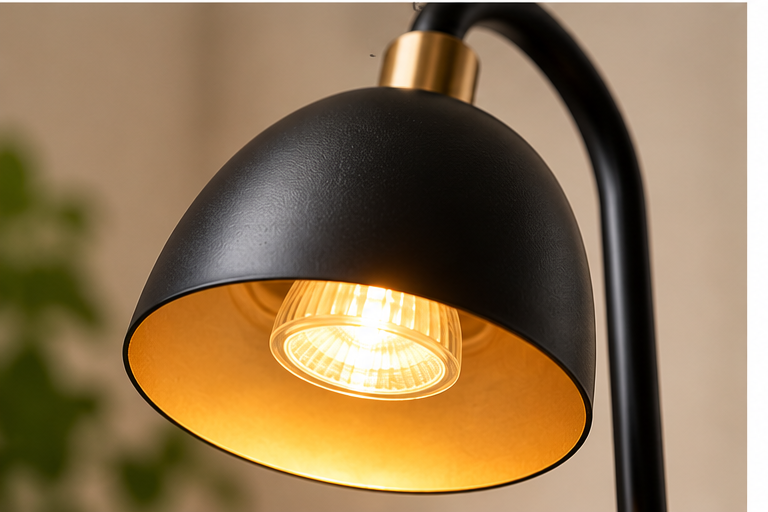 Candle Warmer Lamp close-up shade and bulb