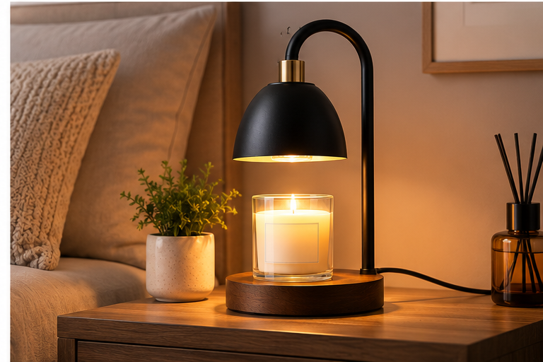 Candle Warmer Lamp cozy room lifestyle view