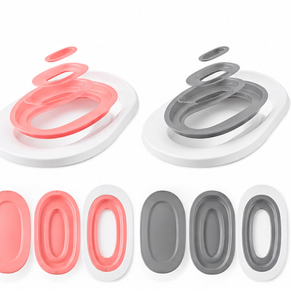 Close-up details of the removable cat toilet trainer design