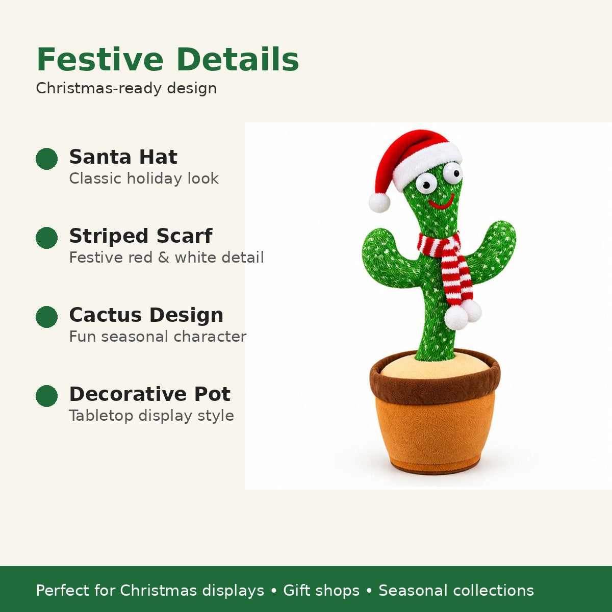 Santa Dancing Cactus festive product details