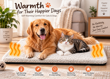 Self-Heating Pet Pad for Cats and Dogs