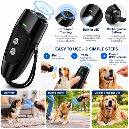 Ultrasonic dog trainer features, usage steps and scenarios